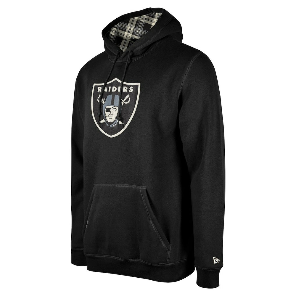 Las Vegas Raiders New Era 3rd Down Plaid Pullover Hoodie Black | NFL