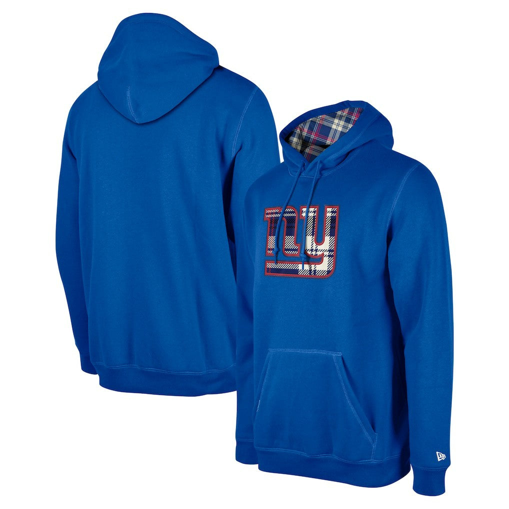 New York Giants New Era 3rd Down Plaid Pullover Hoodie Royal | NFL