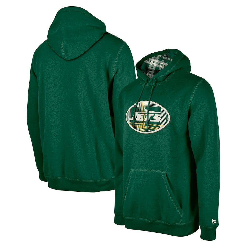 New York Jets New Era 3rd Down Plaid Pullover Hoodie Green | NFL
