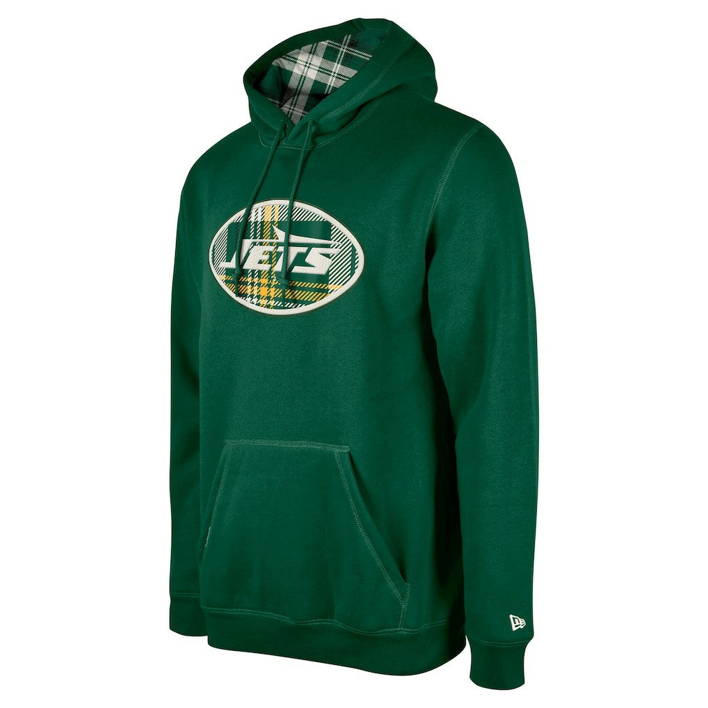 New York Jets New Era 3rd Down Plaid Pullover Hoodie Green | NFL