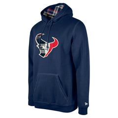 Houston Texans New Era 3rd Down Plaid Pullover Hoodie Navy | NFL