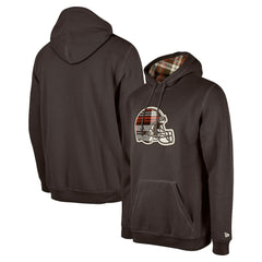 Cleveland Browns New Era 3rd Down Plaid Pullover Hoodie Brown | NFL