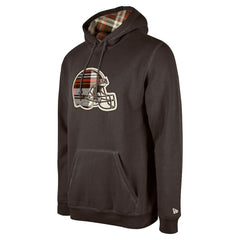 Cleveland Browns New Era 3rd Down Plaid Pullover Hoodie Brown | NFL