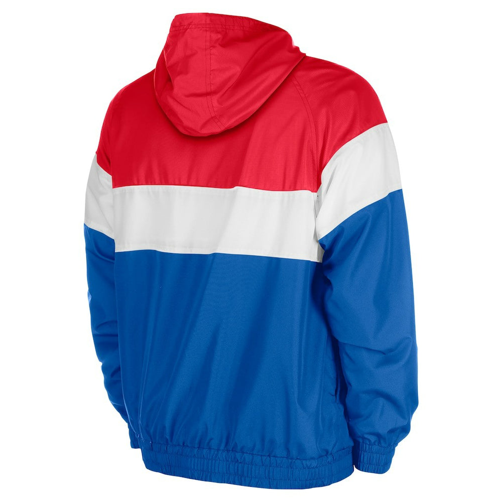 New York Giants New Era 3rd Down Raglan Quarter-Zip Windbreaker Jacket Royal | NFL