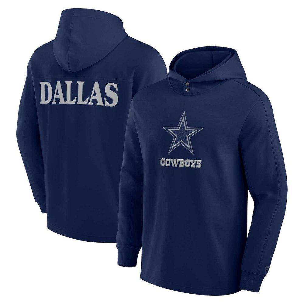 Dallas Cowboys Elements Blaze Tri-Blend Long Sleeve Hoodie T-Shirt Navy | Fanatics