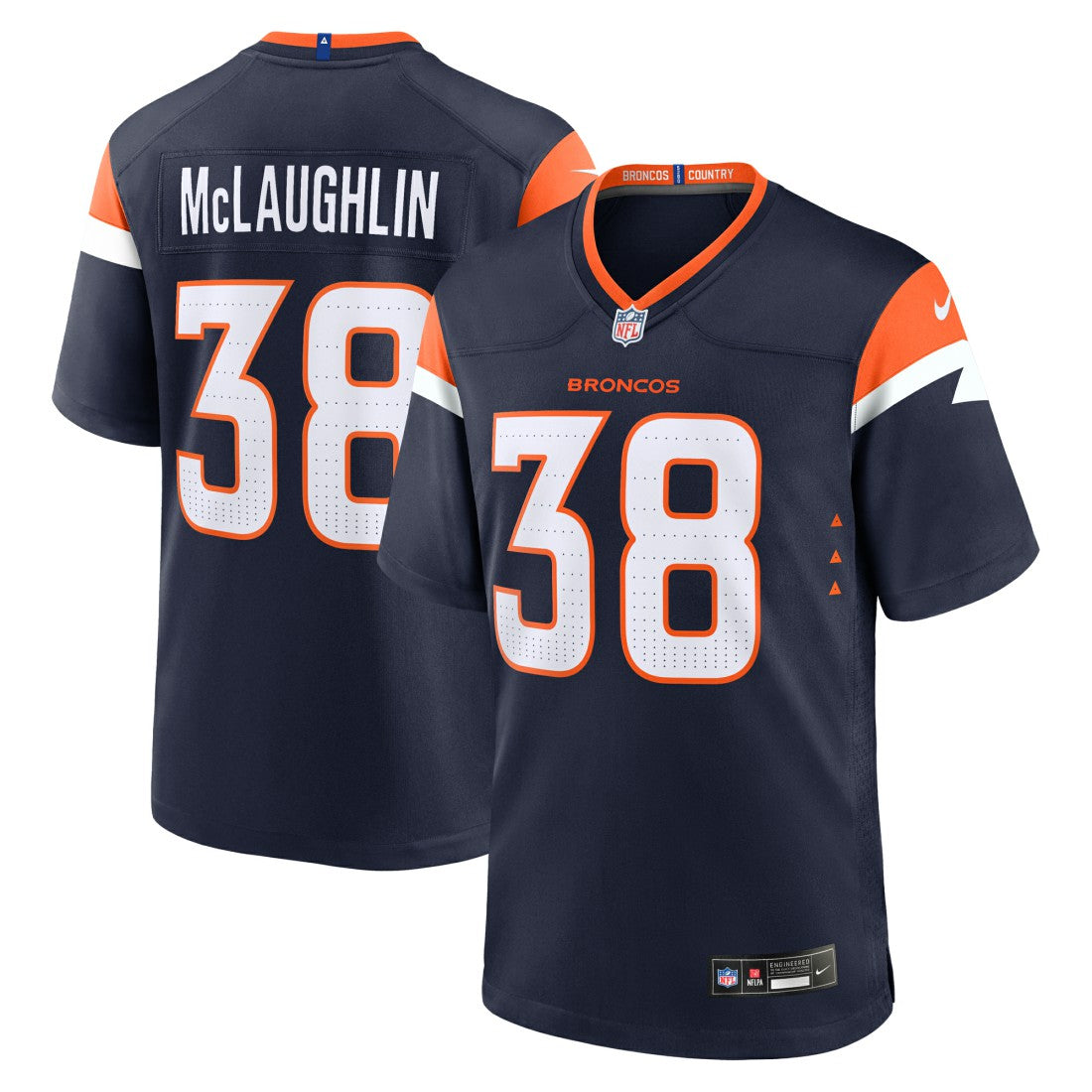 Jaleel McLaughlin Denver Broncos Alternate Game Jersey Navy | Nike for Sale
