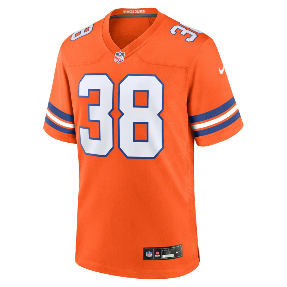 Jaleel McLaughlin Denver Broncos Mile High Collection 1977 Throwback Player Game Jersey Orange | Nike for Sale