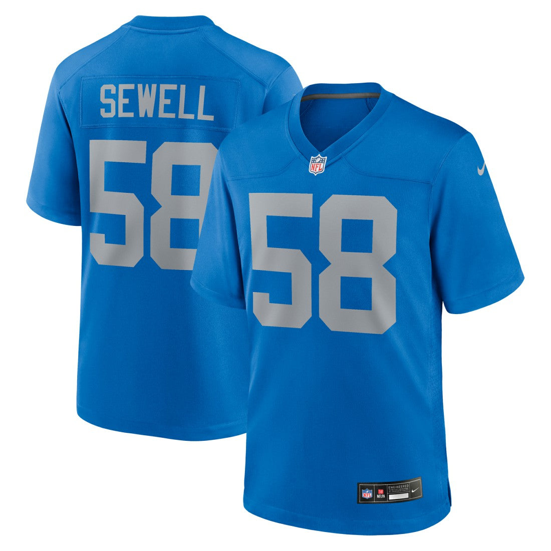 Penei Sewell Detroit Lions Alternate Game Jersey Blue | Nike for Sale