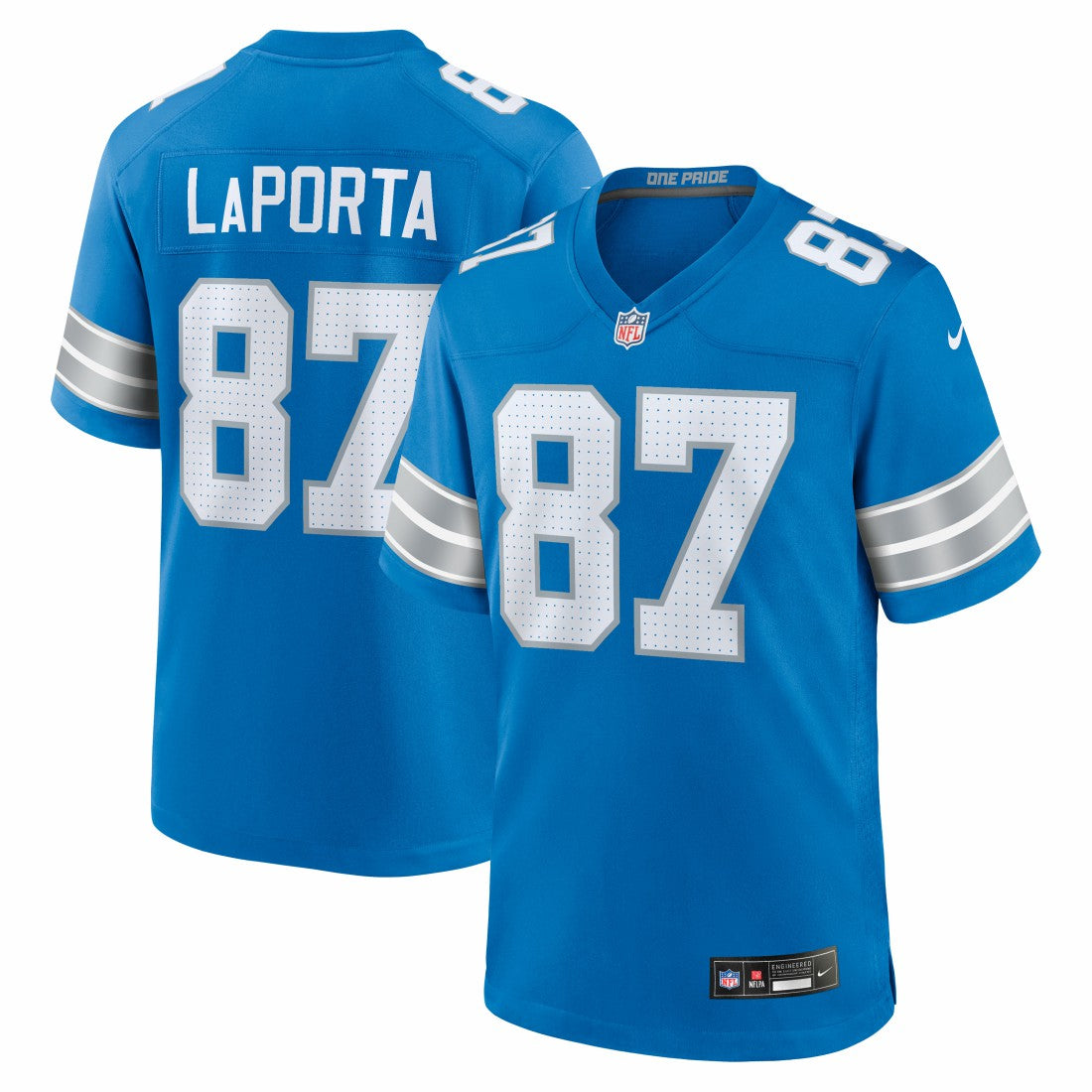 Sam LaPorta Detroit Lions Game Jersey Blue | Nike for Sale