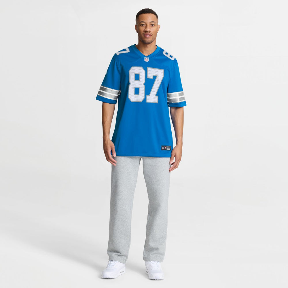 Sam LaPorta Detroit Lions Game Jersey Blue | Nike for Sale