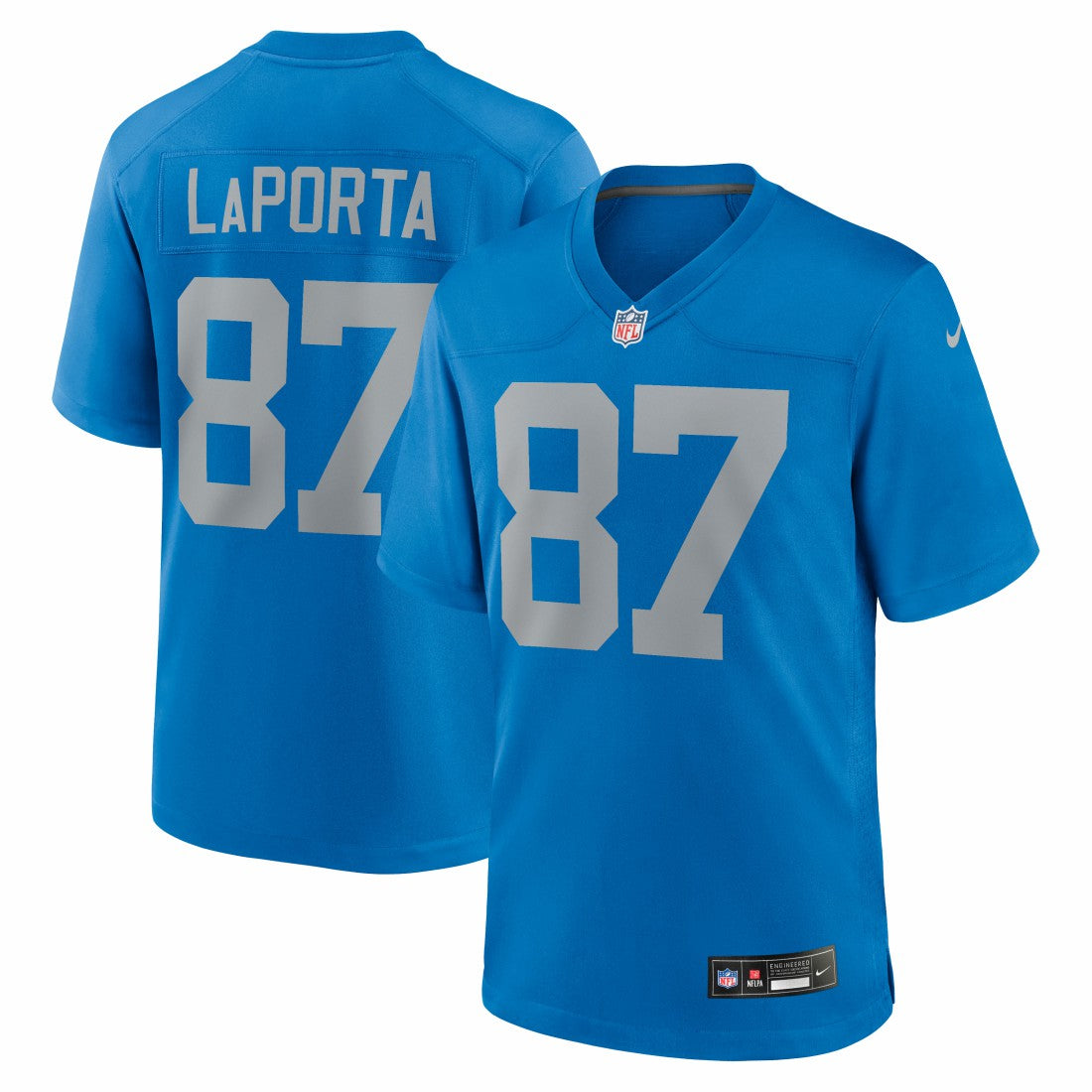 Sam LaPorta Detroit Lions Alternate Game Jersey Blue | Nike for Sale