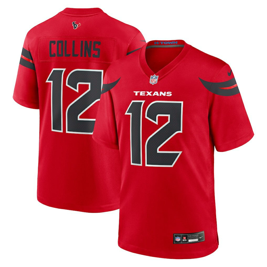 Nico Collins Houston Texans Alternate Game Jersey Red | Nike for Sale