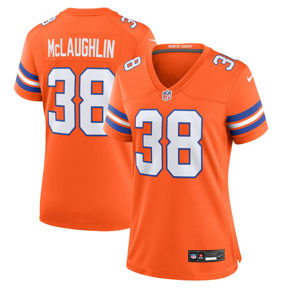 Jaleel McLaughlin Denver Broncos Women's Mile High Collection 1977 Throwback Player Game Jersey Orange | Nike for Sale