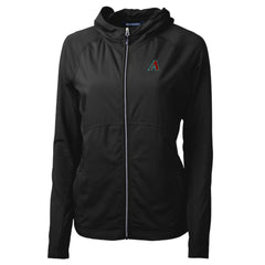 Arizona Diamondbacks Cutter & Buck Women's Adapt Eco Knit Hybrid Recycled Full-Zip Hoodie - MLB
