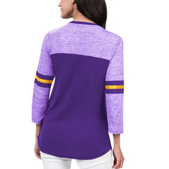 Los Angeles Lakers G-III 4Her by Carl Banks Women's Play the Game 3/4-Sleeve T-Shirt Purple - NBA