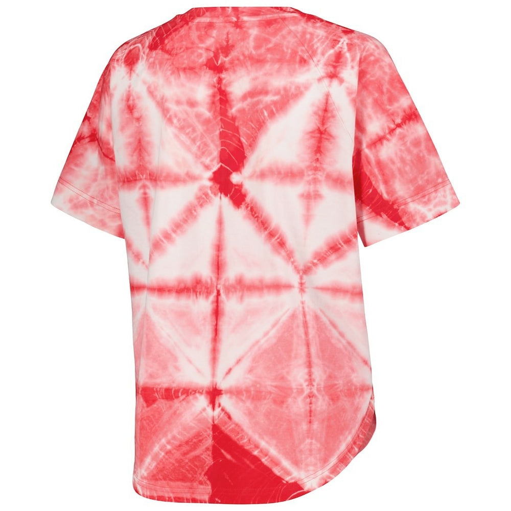 Chicago Bulls G-III 4Her by Carl Banks Women's Tournament Raglan Oversized Tie-Dye V-Neck T-Shirt Red - NBA