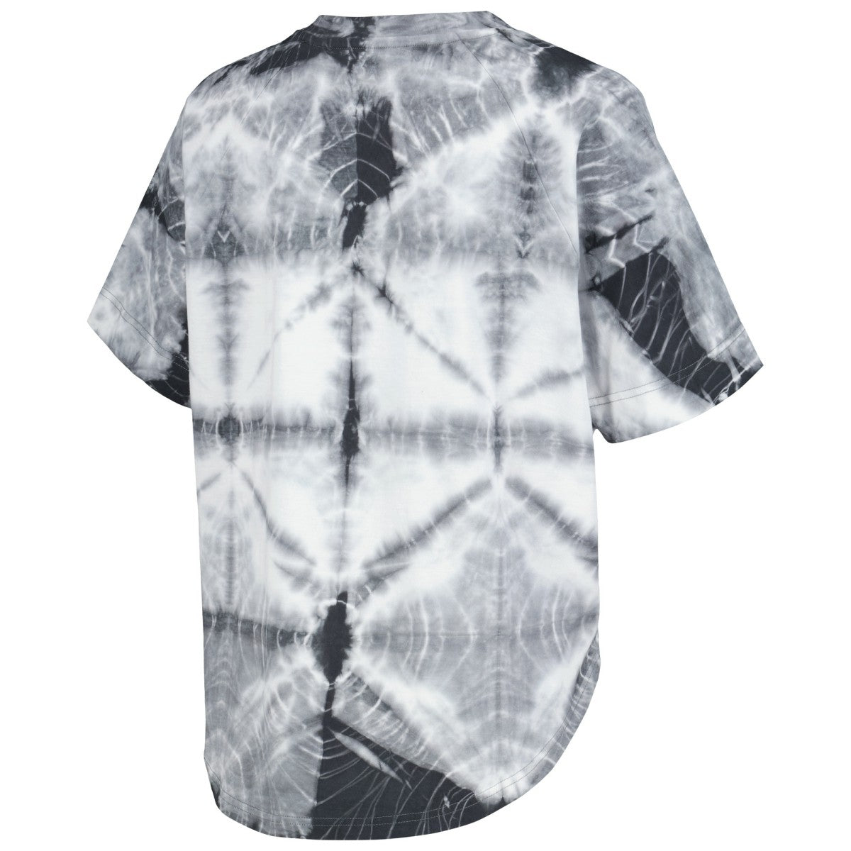 Los Angeles Lakers G-III 4Her by Carl Banks Women's Tournament Raglan Oversized Tie-Dye V-Neck T-Shirt Black - NBA