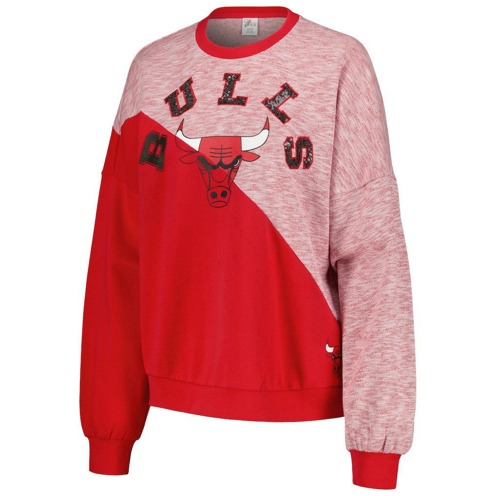 Chicago Bulls G-III 4Her by Carl Banks Women's Benches Split Pullover Sweatshirt Red - NBA