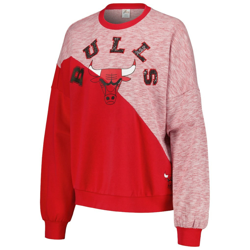 Chicago Bulls G-III 4Her by Carl Banks Women's Benches Split Pullover Sweatshirt Red - NBA