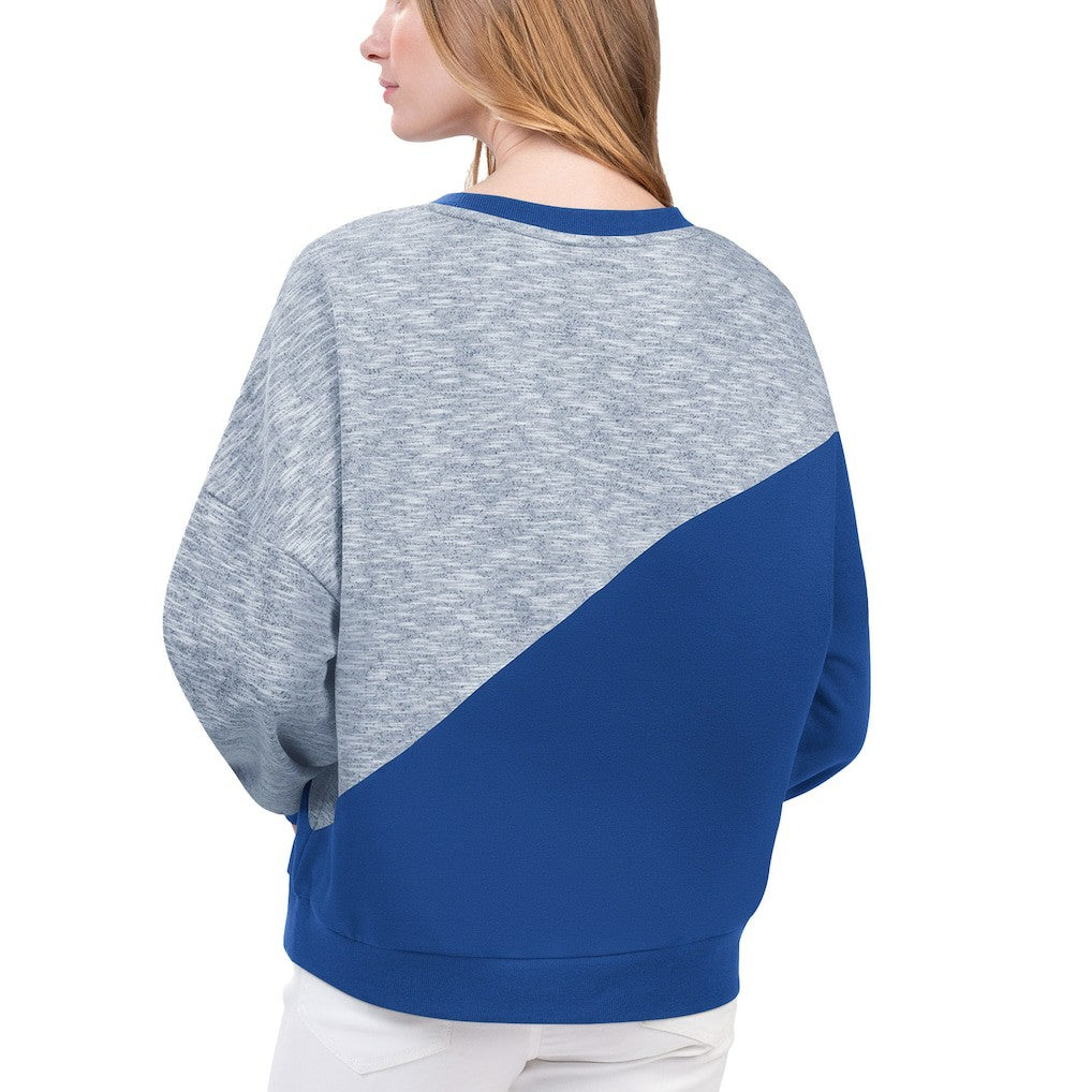 Philadelphia 76ers G-III 4Her by Carl Banks Women's Benches Split Pullover Sweatshirt Royal - NBA