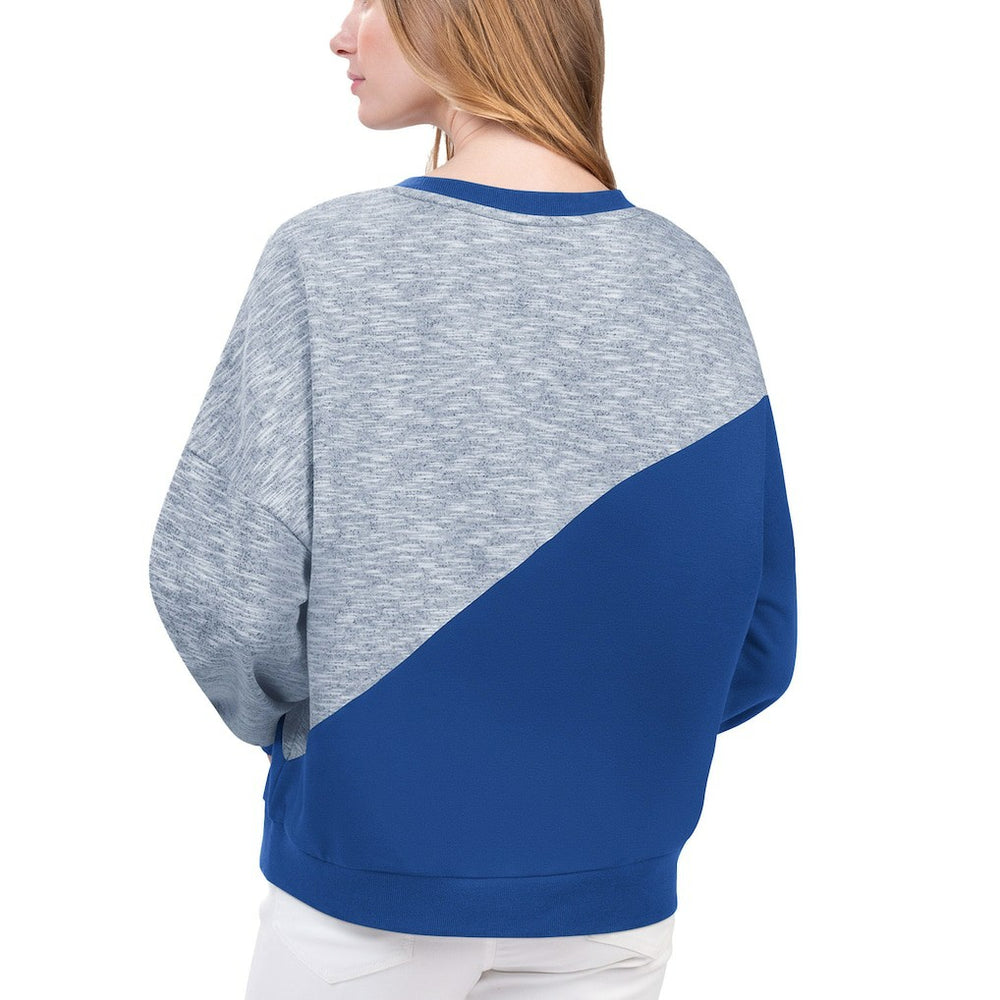 Philadelphia 76ers G-III 4Her by Carl Banks Women's Benches Split Pullover Sweatshirt Royal - NBA