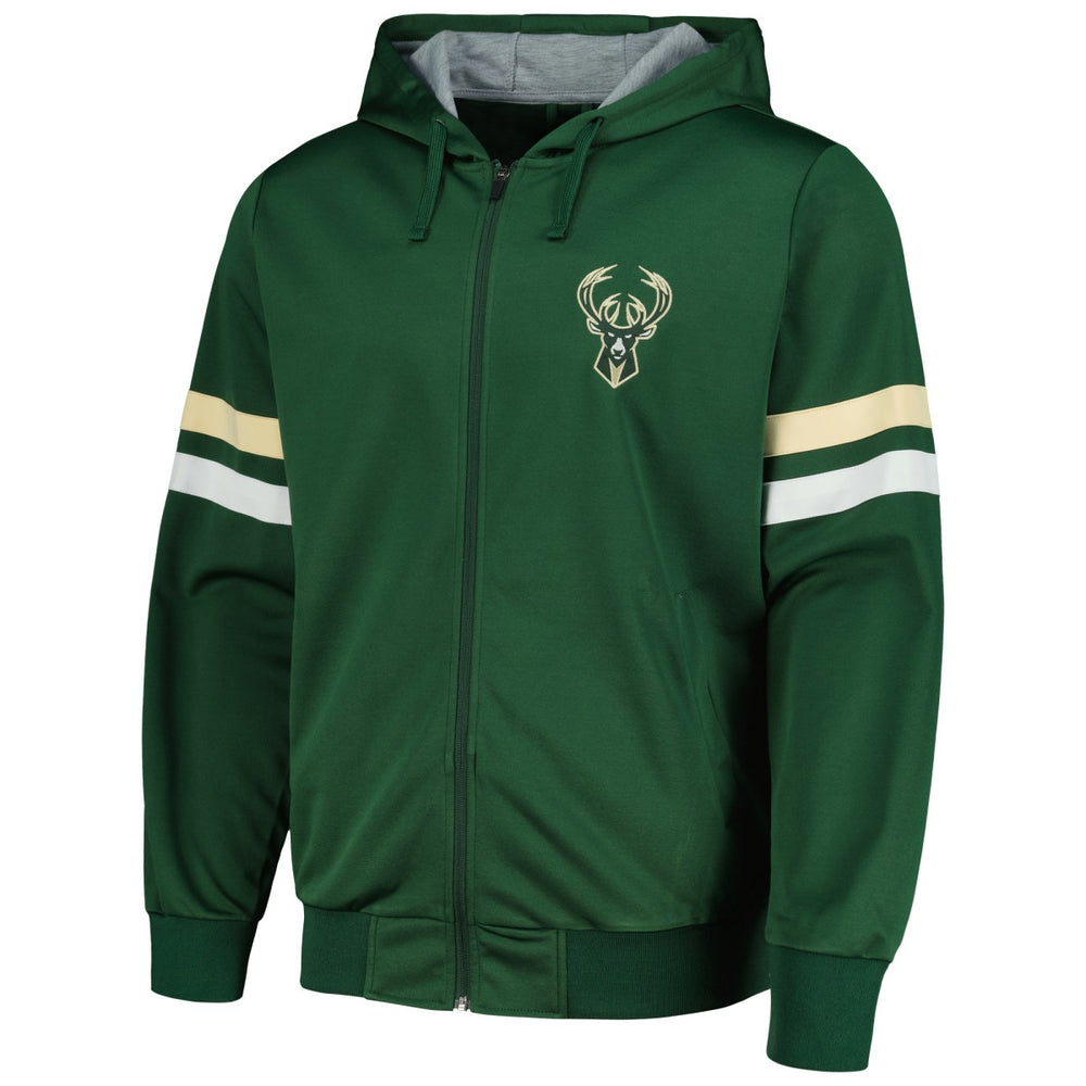 Milwaukee Bucks G-III Sports by Carl Banks Contender Full-Zip Hoodie Jacket Hunter Green - NBA