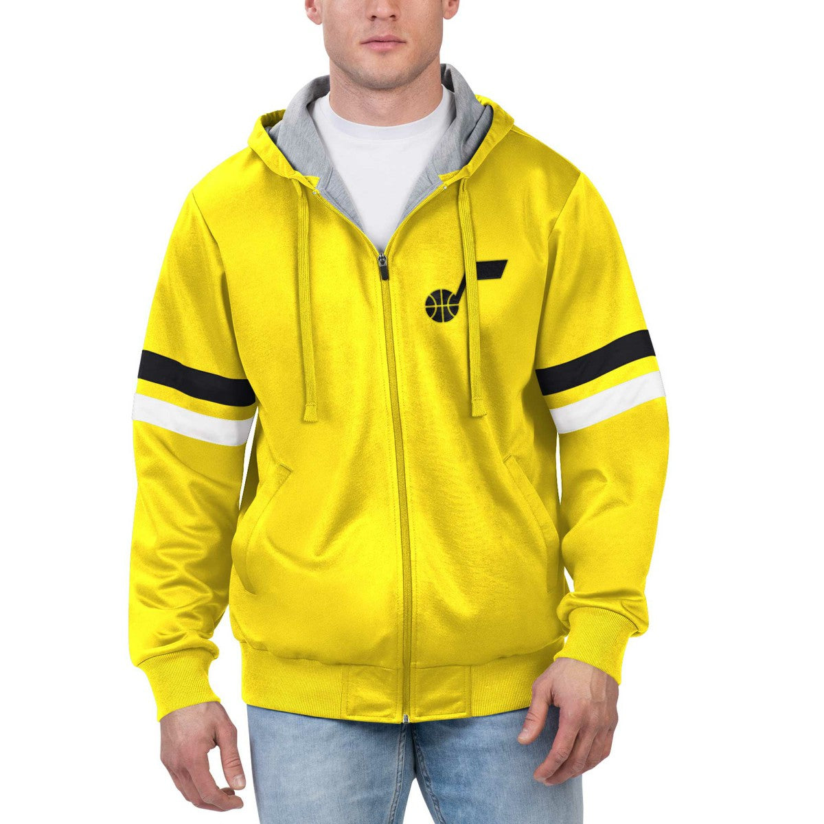Utah Jazz G-III Sports by Carl Banks Contender Full-Zip Hoodie Jacket Yellow - NBA
