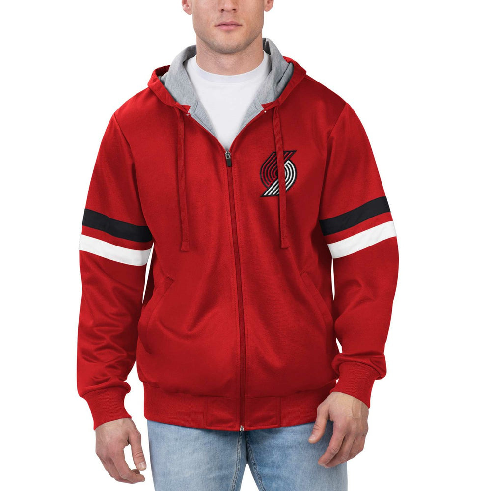 Portland Trail Blazers G-III Sports by Carl Banks Contender Full-Zip Hoodie Jacket Red - NBA