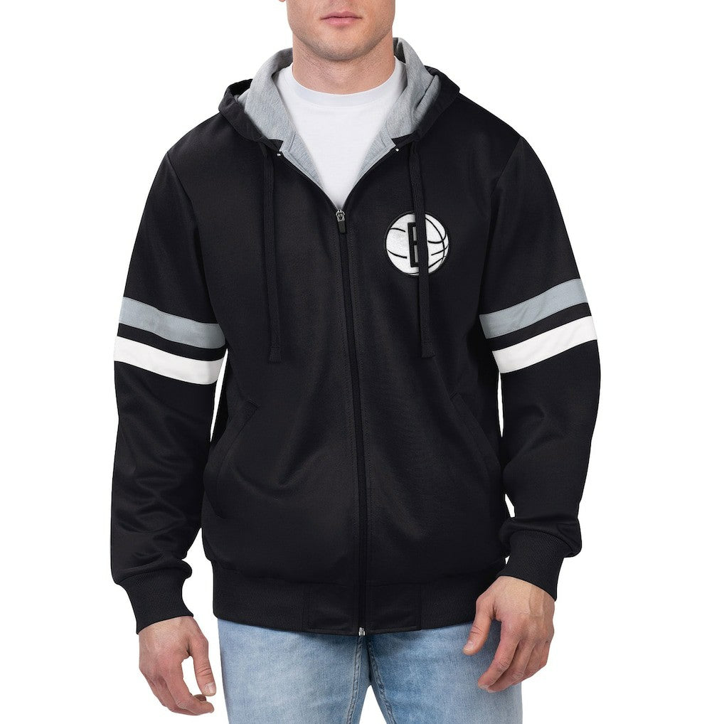 Brooklyn Nets G-III Sports by Carl Banks Contender Full-Zip Hoodie Jacket Black - NBA