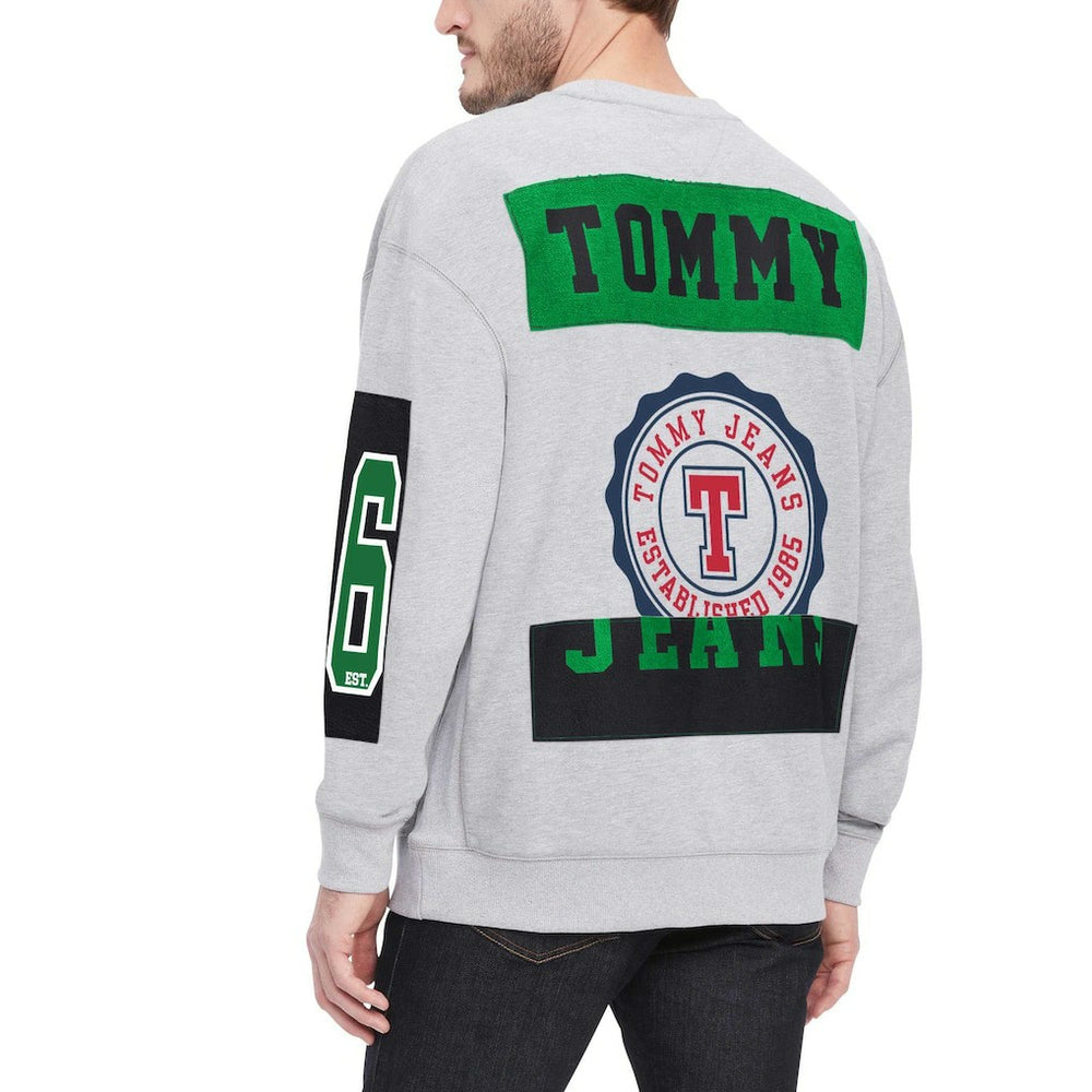 Boston Celtics Tommy Jeans Hayes Crew Neck Pullover Sweatshirt Heather Gray - NBA