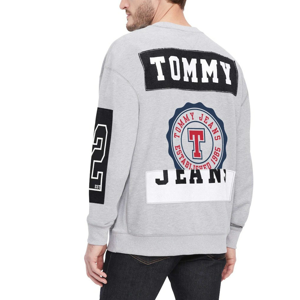 Brooklyn Nets Tommy Jeans Hayes Crew Neck Pullover Sweatshirt Heather Gray - NBA