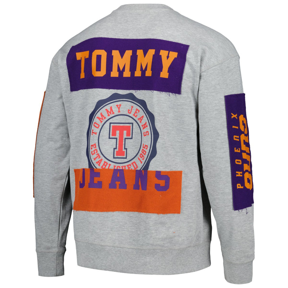 Phoenix Suns Tommy Jeans Hayes Crew Neck Pullover Sweatshirt Heather Gray - NBA