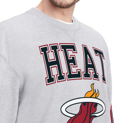Miami Heat Tommy Jeans Hayes Crew Neck Pullover Sweatshirt Heather Gray - NBA
