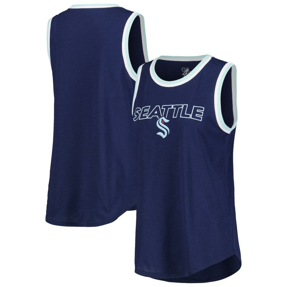 Seattle Kraken G-III 4Her by Carl Banks Women's Strategy Tank Top - Deep Sea Blue - NHL