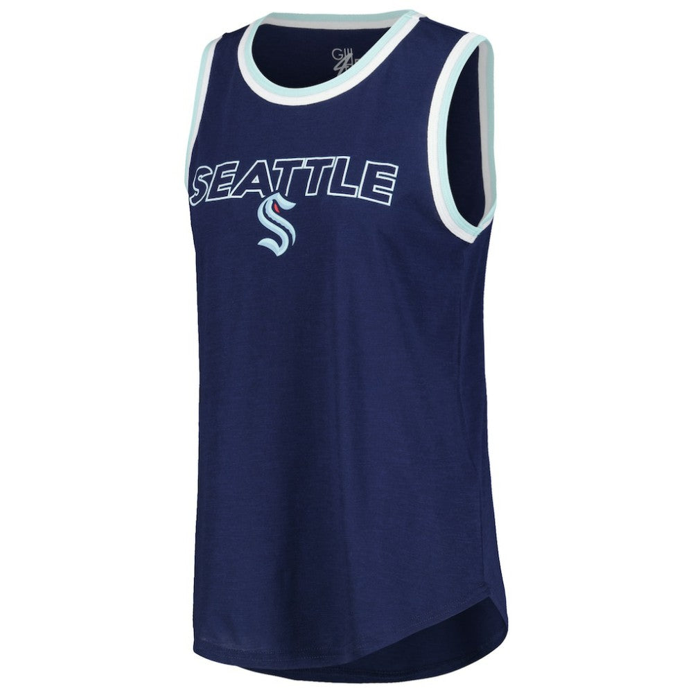 Seattle Kraken G-III 4Her by Carl Banks Women's Strategy Tank Top - Deep Sea Blue - NHL