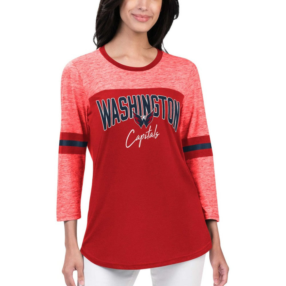 Washington Capitals G-III 4Her by Carl Banks Women's Play The Game 3/4-Sleeve T-Shirt - Red - NHL