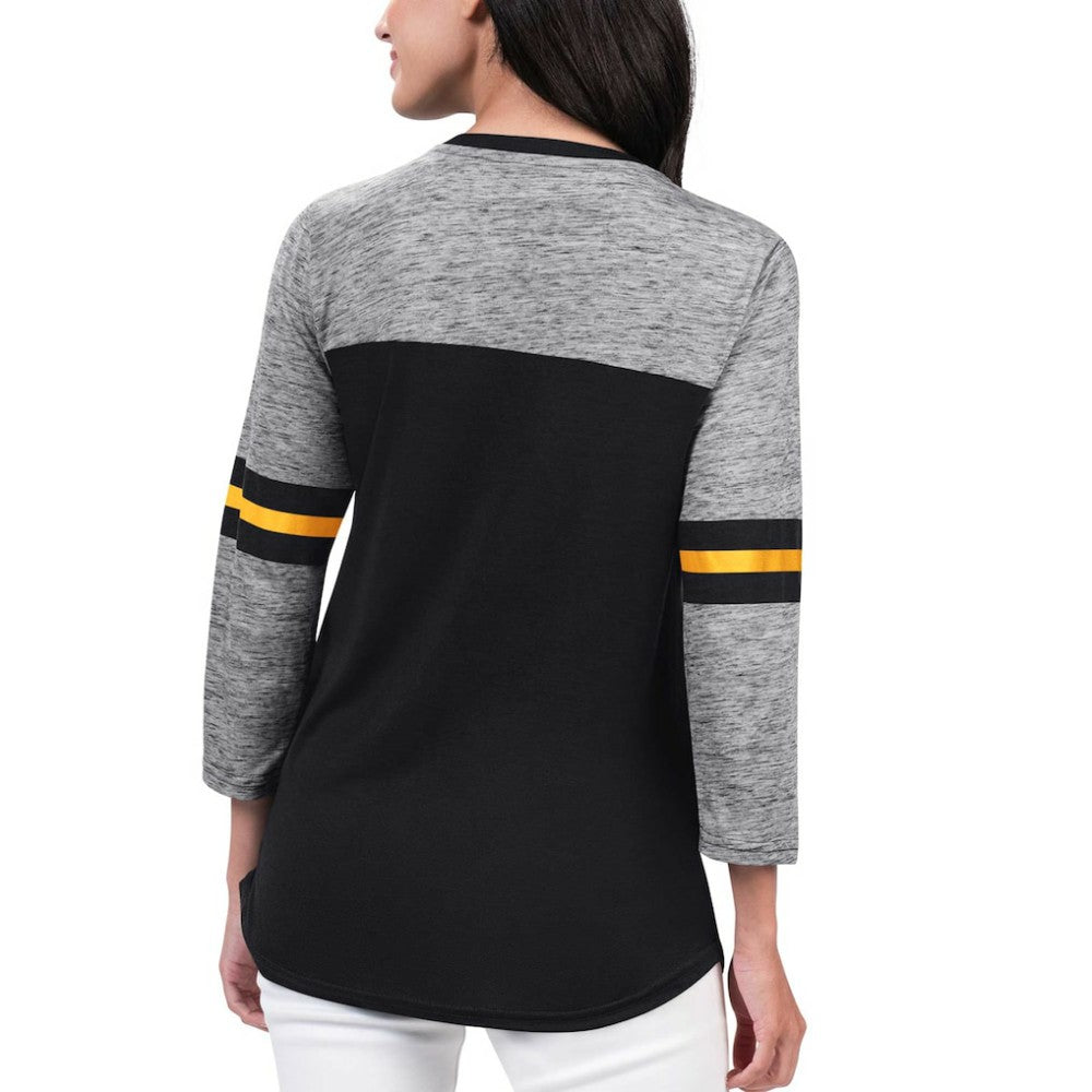 Boston Bruins G-III 4Her by Carl Banks Women's Play The Game 3/4-Sleeve T-Shirt - Black - NHL
