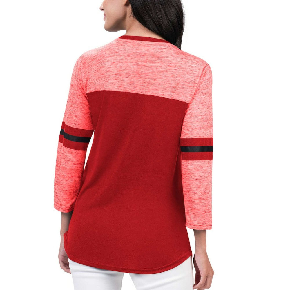 Carolina Hurricanes G-III 4Her by Carl Banks Women's Play The Game 3/4-Sleeve T-Shirt - Red - NHL