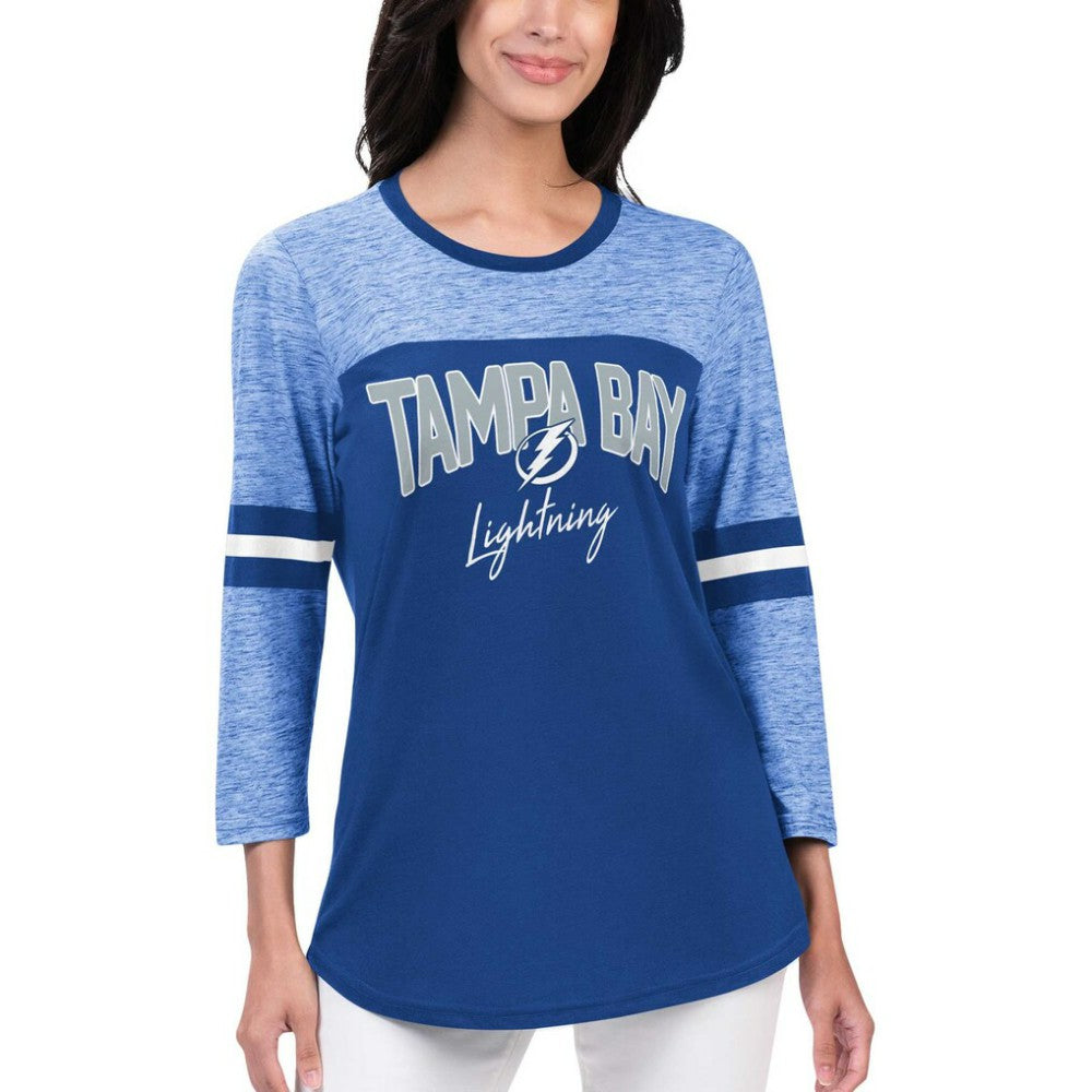 Tampa Bay Lightning G-III 4Her by Carl Banks Women's Play The Game 3/4-Sleeve T-Shirt - Blue - NHL