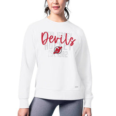 New Jersey Devils MSX by Michael Strahan Women's Millie Raglan Pullover Sweatshirt - White - NHL