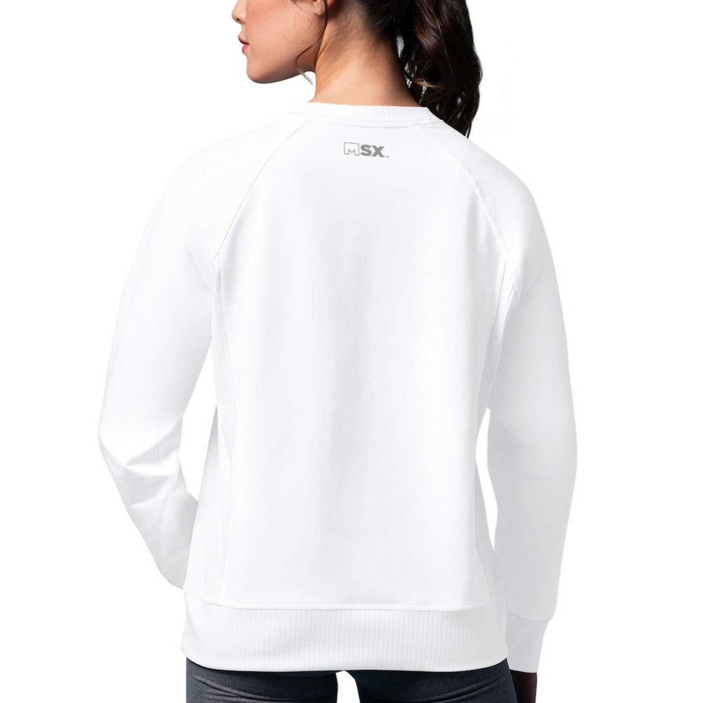 New Jersey Devils MSX by Michael Strahan Women's Millie Raglan Pullover Sweatshirt - White - NHL