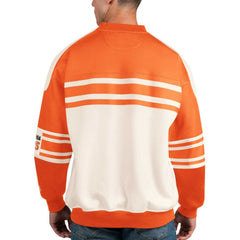 Philadelphia Flyers Starter Defense Fleece Crewneck Pullover Sweatshirt - White - NHL