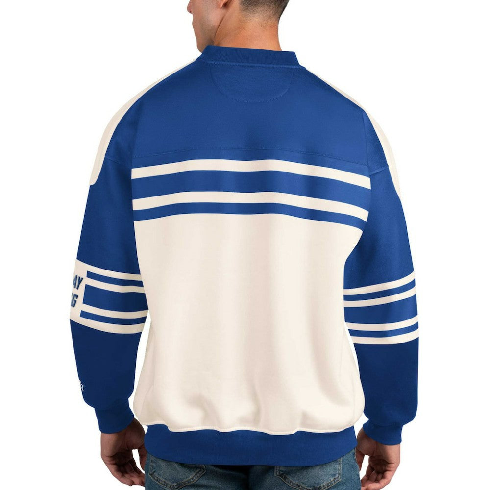Tampa Bay Lightning Starter Defense Fleece Crewneck Pullover Sweatshirt - White - NHL