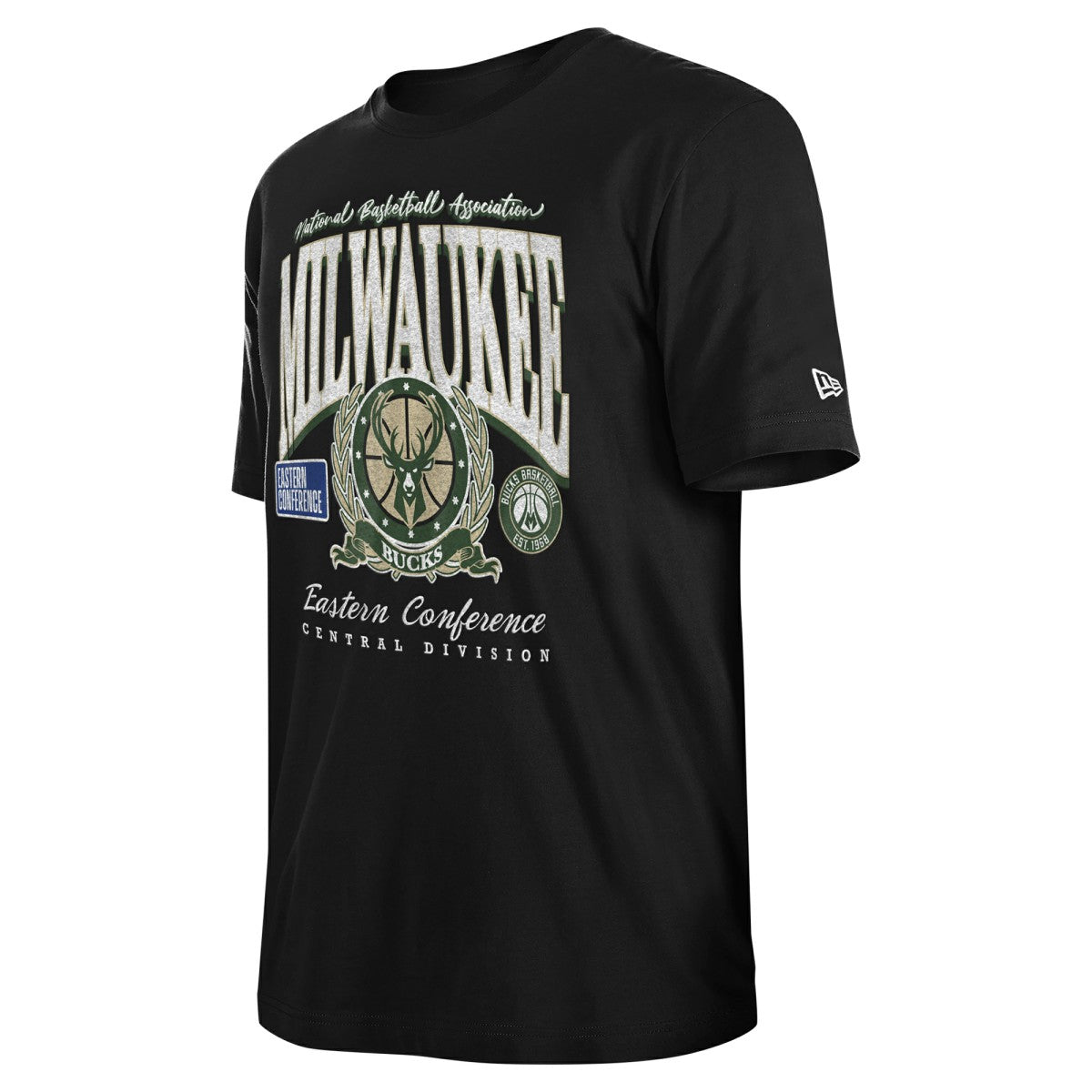 Milwaukee Bucks Unisex Oversized Essentials Boxy T-Shirt Black - NBA