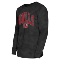 Chicago Bulls Unisex Oversized Essentials Enzyme Wash Long Sleeve T-Shirt Black - NBA