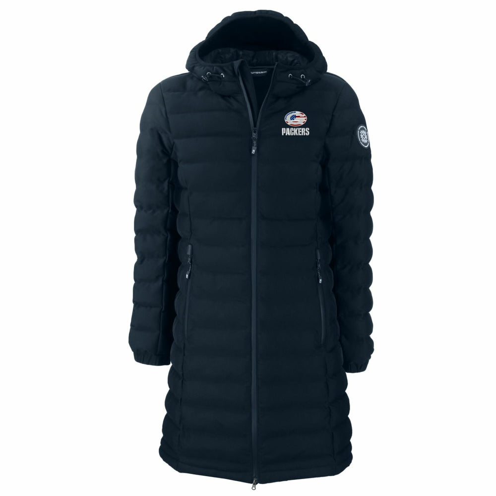 Green Bay Packers Cutter & Buck Women's Americana Mission Ridge Repreve Eco Insulated Full-Zip Puffer Jacket Navy | NFL