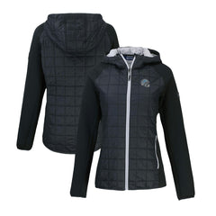 Detroit Lions Cutter & Buck Women's Helmet Logo Rainier Primaloft Eco Full-Zip Hybrid Jacket Black | NFL