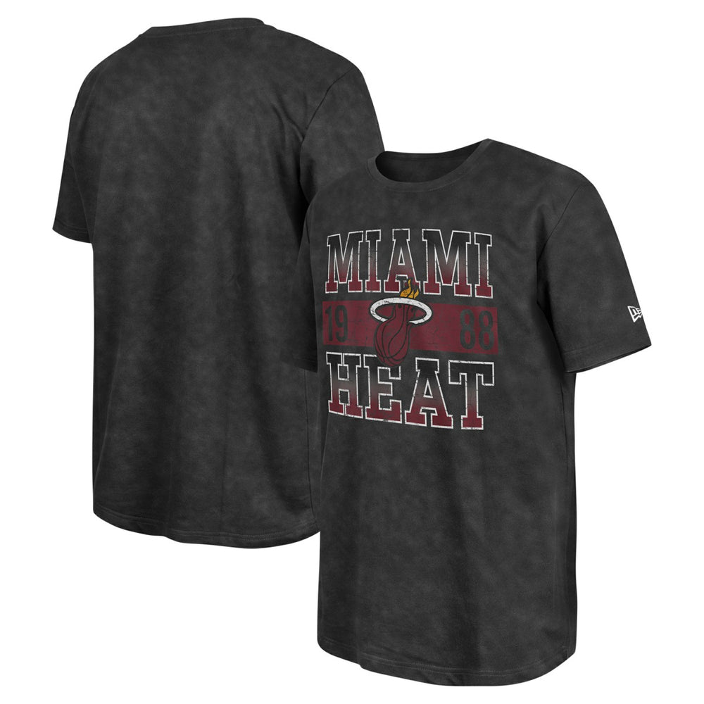 Miami Heat Enzyme Washed Oversized T-Shirt Black - NBA