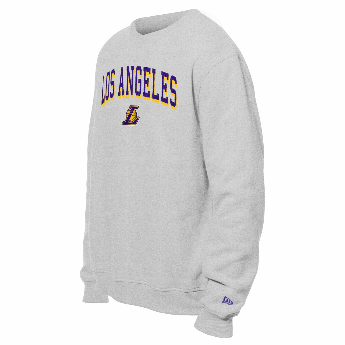 Los Angeles Lakers Chenille Cross Over Pullover Sweatshirt Gray - NBA