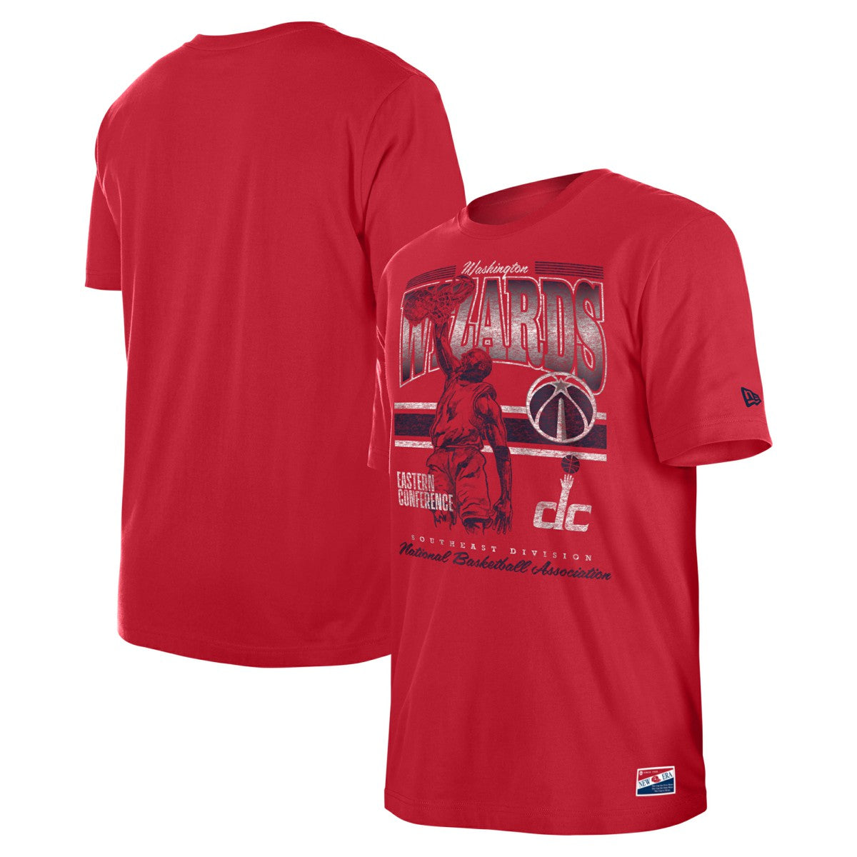 Washington Wizards Enzyme Wash Oversized T-Shirt Red - NBA